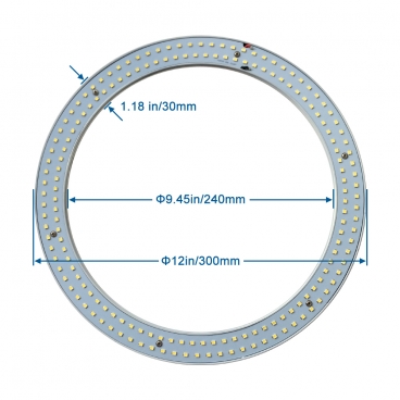 12 Inch 6000K T9 LED Circline Light Bulb