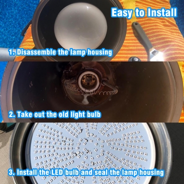 Allisable 2023 Upgraded 50W 12V Color LED Pool Light Bulb